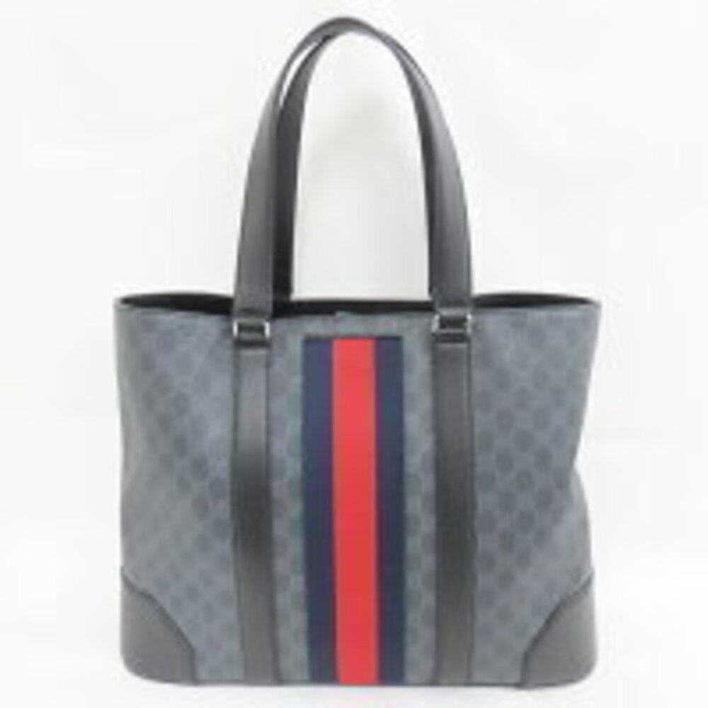 Gucci GG Supreme Web Tote Bag Gray